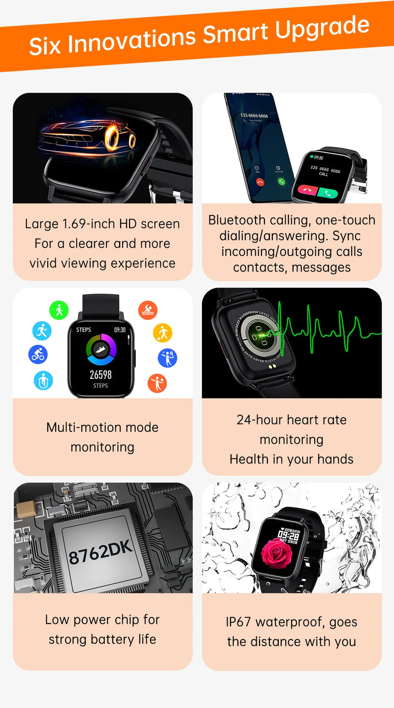 Smartwatch Moderno – Controle Sua Saúde e Estilo Diariamente