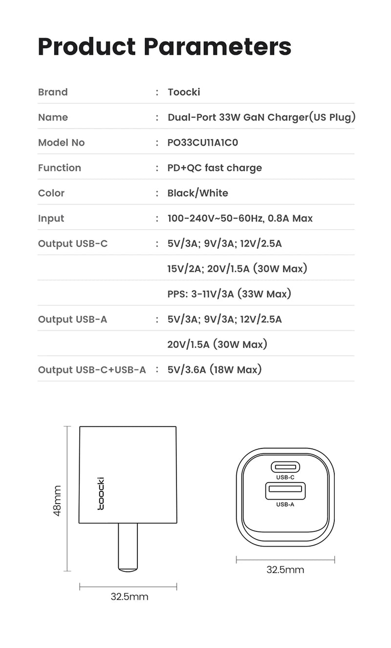 Carregador Portátil Toocki GaN – Velocidade, Eficiência e Tecnologia