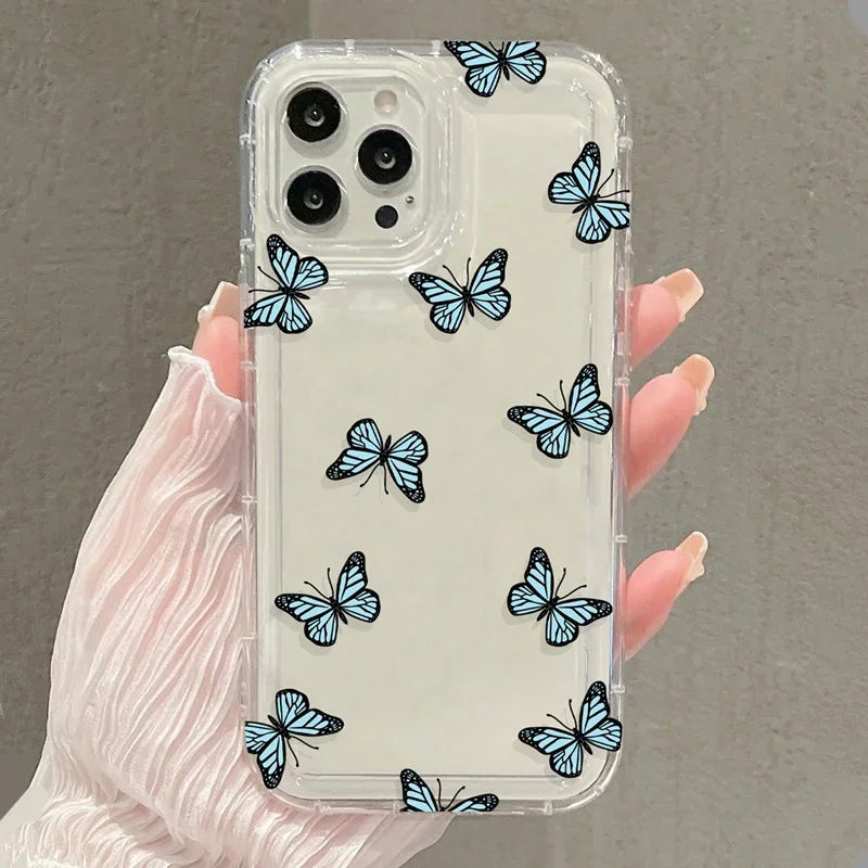 Capa iPhone Borboleta Branca – Estilo Impecável e Proteção Duradoura