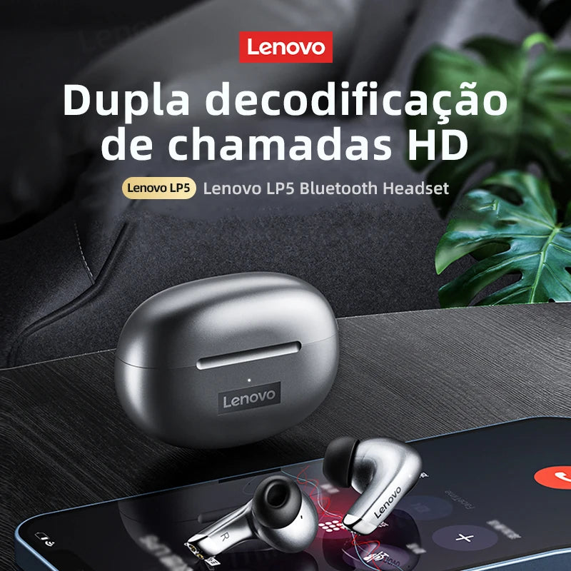 Fones de Ouvido Lenovo LP5 – Sua Música, Sua Vibração